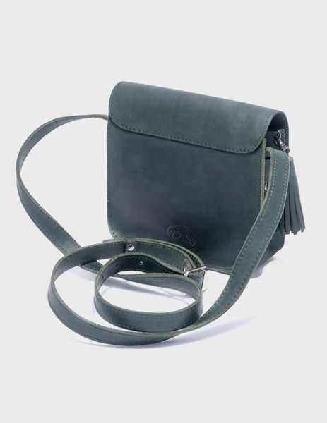 Жіноча шкіряна сумка Емма Плюс Зелений Dekey  емма + зелений крейзі фото