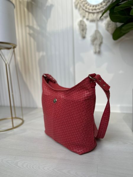 Женская кожаная сумка Сара Красный Венето  Dekey сара Красний венетто фото