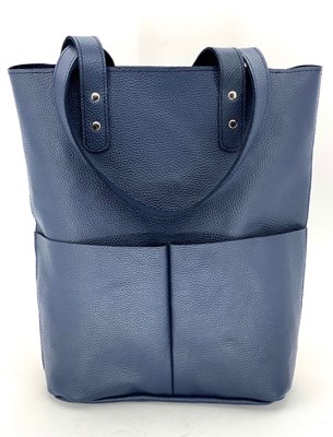 Жіноча шкіряна сумка Шопер Синій Dekey  шопер синій флотар фото