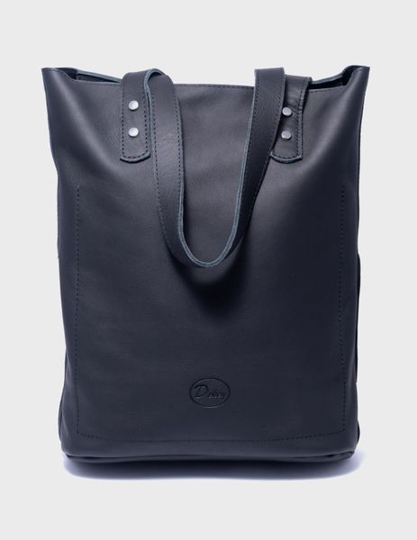 Жіноча шкіряна сумка Шопер Чорний Dekey  шопер чорний гладкий 1.0 фото