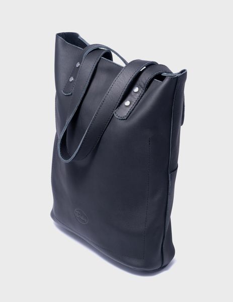 Жіноча шкіряна сумка Шопер Чорний Dekey  шопер чорний гладкий 1.0 фото