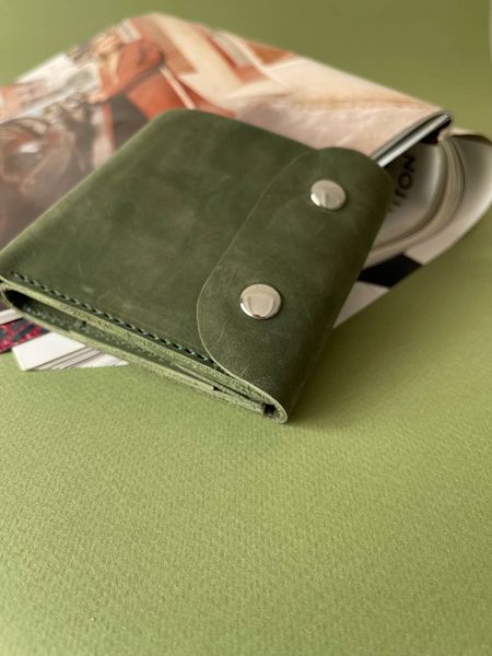 Шкіряний гаманець 11.5 Зелений Dekey (9099) 9099 фото