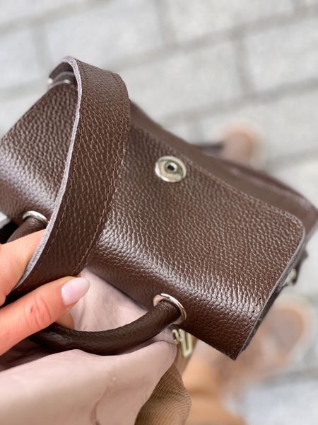 Жіноча шкіряна сумка Міні Коричневий Dekey  міні коричневий флотар фото