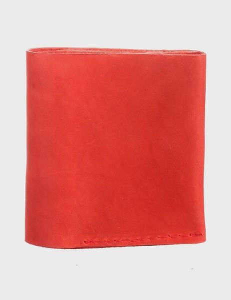 Жіночий шкіряний гаманець 11.7 Червоний Dekey  11.7 червоний крейзі фото