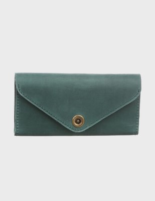 Жіночий шкіряний гаманець 15.2 Зелений Dekey  15.2 зелений крейзі  фото