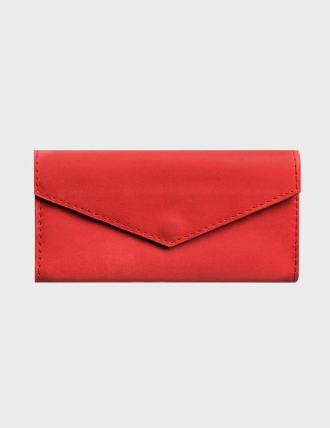 Жіночий шкіряний гаманець 15.3 Червоний Dekey  15.3 червоний крейзі фото