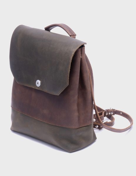 Шкіряна сумка-рюкзак Асті Зелений Dekey (6720) 6720 фото