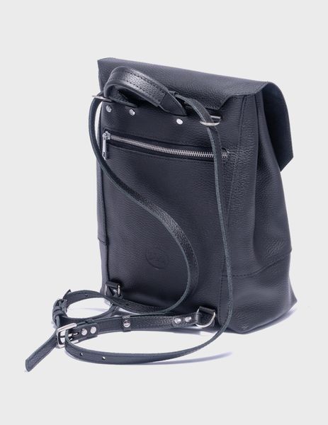Шкіряна сумка-рюкзак Асті Чорний Флотар Dekey (6724) 6724 фото