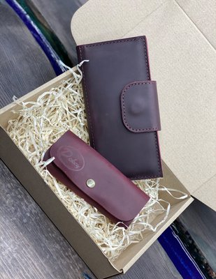 Комплект гаманець+ключниця 1.0 Dekey  комплект 1.0 марсала фото