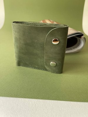 Шкіряний гаманець 11.5 Зелений Dekey (9099) 9099 фото