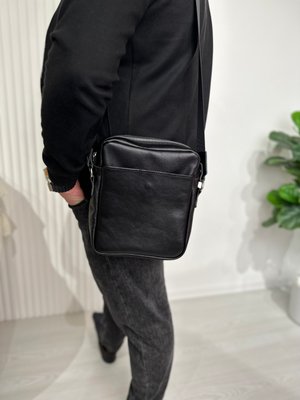 Мужская кожаная сумка-планшет Черный Флотар Dekey 6755 фото