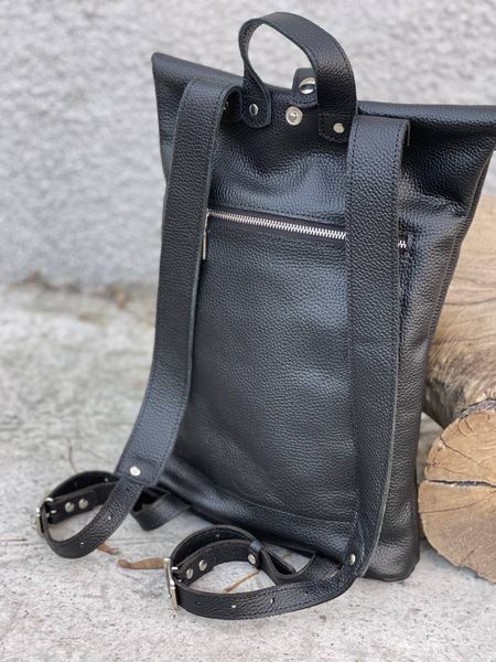 Шкіряний рюкзак Ріо Чорний Флотар Унісекс Dekey (9482) 9482 фото
