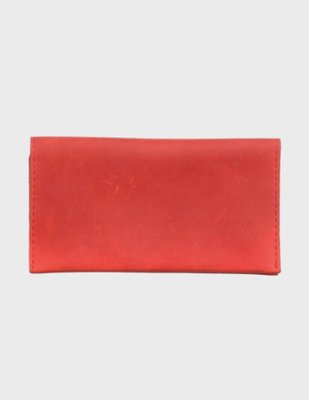 Жіночий шкіряний гаманець-тревел кейс 14.0 Червоний Dekey  14.0 червоний крейзі фото